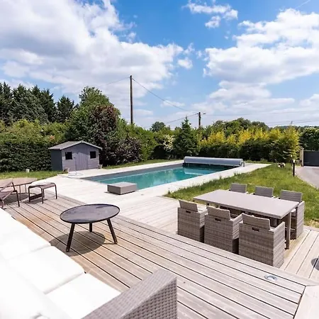 別荘 Maison A La Campagne Avec Piscine Chauffee Proche Deauville *